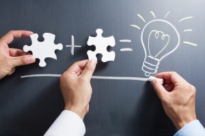 Combining the wisdom for developing new idea.